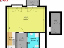 Pronájem bytu 1+kk, Poděbrady, Palackého, 48 m2