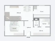 Prodej bytu 2+kk, Plzeň, U Velkého rybníka, 58 m2