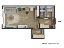 Prodej bytu 1+kk, Praha - Chodov, Samohelova, 29 m2