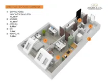 Pronájem bytu 2+kk, Praha, Plzeňská, 43 m2