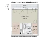 Prodej bytu 1+1, Čelákovice, Rumunská, 33 m2