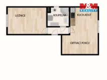 Pronájem bytu 2+kk, Benešov, Rubešova, 48 m2