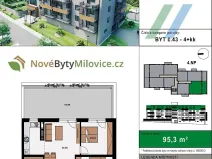 Prodej bytu 4+kk, Milovice, 122 m2