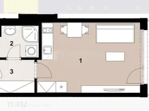 Pronájem bytu 1+kk, Praha - Hloubětín, U Elektry, 33 m2