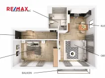 Pronájem bytu 2+kk, Lavičky, 60 m2