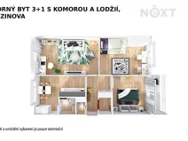 Pronájem bytu 3+1, Šumperk, Březinova, 73 m2