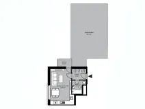 Pronájem bytu 1+kk, Libčice nad Vltavou, Pod Hliníkem, 33 m2