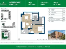 Pronájem bytu 2+kk, Praha - Chodov, Líbalova, 43 m2