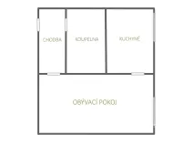 Pronájem bytu 1+1, Most, Růžová, 26 m2