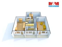 Pronájem bytu 2+1, Děčín - Děčín III-Staré Město, Oblouková, 74 m2