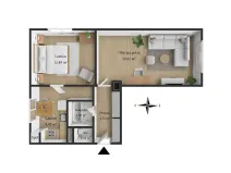 Prodej bytu 2+1, Vlašim, Družstevní, 51 m2