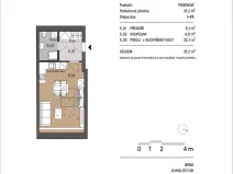 Pronájem bytu 1+kk, Brno, Vlhká, 31 m2