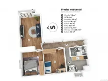 Pronájem bytu 3+1, Praha - Braník, Žalmanova, 67 m2