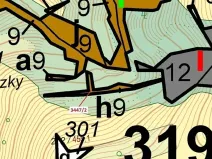 Dražba lesa, Hovězí, 550 m2