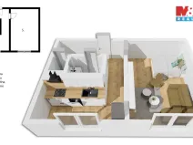 Prodej bytu 1+1, Kladno - Kročehlavy, Polská, 36 m2
