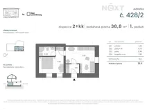 Prodej bytu 2+kk, Praha - Zbraslav, Elišky Přemyslovny, 39 m2