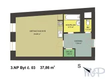Pronájem bytu 1+kk, Jihlava, Benešova, 37 m2