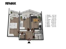 Prodej bytu 2+1, Praha - Černý Most, náměstí Plukovníka Vlčka, 83 m2