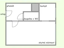 Pronájem bytu 1+1, Praha - Chodov, Brodského, 37 m2