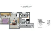 Prodej bytu 2+1, Pacov, Jana Vojny, 49 m2