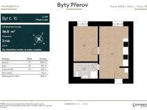 Prodej bytu 2+kk, Přerov, Husova, 37 m2