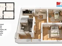 Prodej bytu 3+kk, Praha - Chodov, Nechvílova, 45 m2