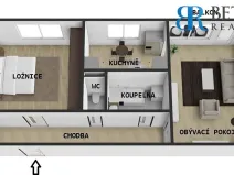 Prodej bytu 2+1, Přerov, Bohuslava Němce, 52 m2