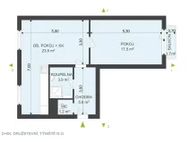 Pronájem bytu 2+kk, Týniště nad Orlicí, Družstevní, 54 m2