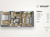 Pronájem bytu 2+1, Litoměřice, České armády, 56 m2