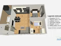 Pronájem bytu 3+kk, Lázně Toušeň, Na Ostrůvku, 57 m2