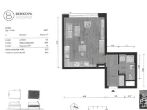 Prodej bytu 1+kk, Praha - Chodov, Benkova, 37 m2