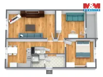 Prodej bytu 3+1, Rotava, Sídliště, 67 m2