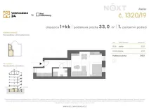Prodej bytu 1+kk, Praha - Vinohrady, Velehradská, 33 m2