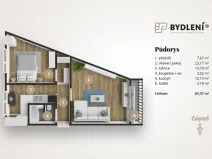 Prodej bytu 2+1, Chomutov, Palackého, 62 m2