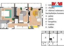 Pronájem bytu 3+kk, Kladno - Kročehlavy, Unhošťská, 63 m2