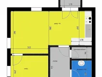Pronájem bytu 2+kk, Poděbrady, Hakenova, 43 m2