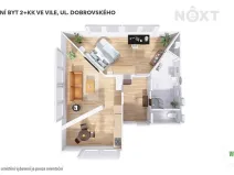 Pronájem bytu 2+kk, Šumperk, Dobrovského, 67 m2