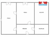 Prodej bytu 2+1, Chropyně, Nádražní, 43 m2