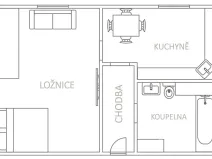 Prodej bytu 1+1, Bílina, Sídliště Za Chlumem, 35 m2