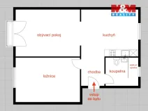Pronájem bytu 2+1, Ostrava - Zábřeh, Sarajevova, 52 m2