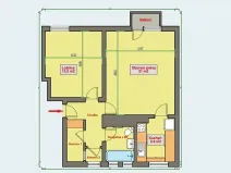 Prodej bytu 2+1, Hradec Králové, Labská kotlina, 53 m2