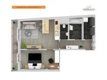 Pronájem bytu 2+kk, Praha, Plzeňská, 52 m2