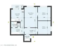 Pronájem bytu 3+1, Hradec Králové, Pod Zámečkem, 79 m2