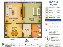 Prodej bytu 2+1, Žacléř, Havířská I, 60 m2