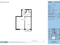 Prodej bytu 2+kk, Pardubice, Jozefa Gabčíka, 55 m2