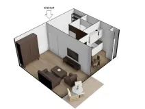 Prodej bytu 1+1, Brno - Bystrc, Foltýnova, 46 m2