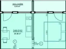 Prodej bytu 1+1, Doksy - Staré Splavy, Pod Borným, 29 m2