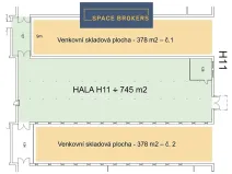 Pronájem skladu, Praha - Horní Počernice, 745 m2