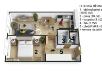 Prodej bytu 2+kk, Praha - Lhotka, Novodvorská, 41 m2