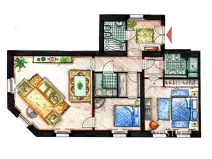 Pronájem bytu 3+1, Praha, Janáčkovo nábřeží, 83 m2